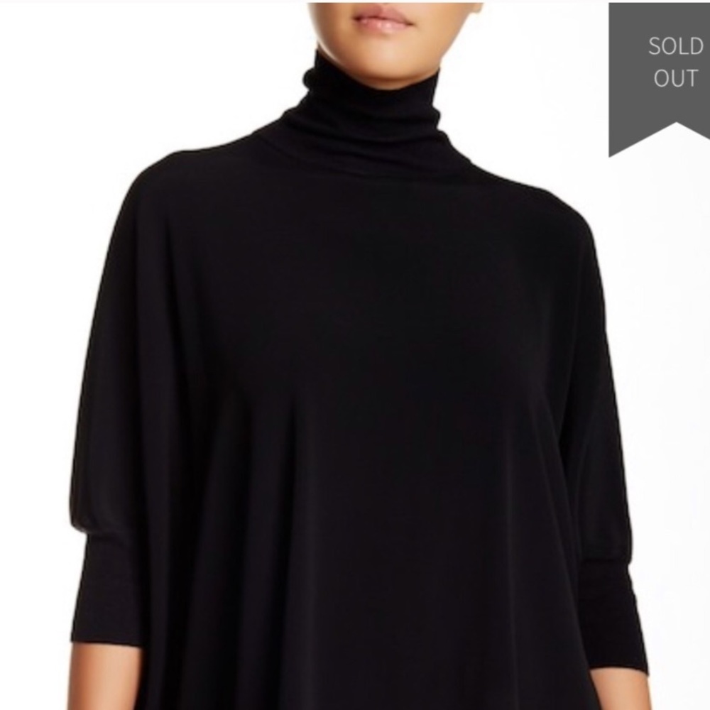 Vince Cashmere Blend Dolman Sleeve Exposed Zipper